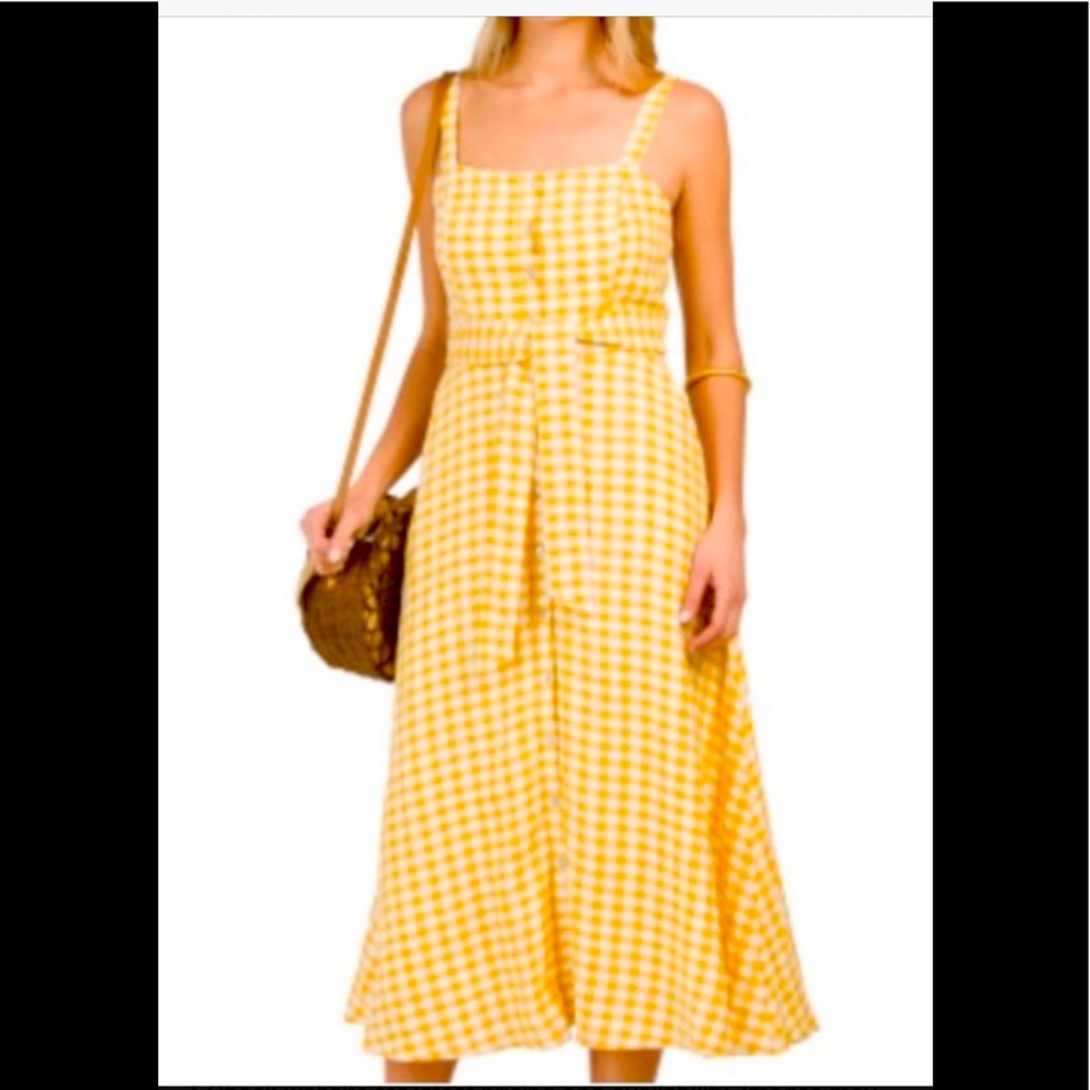 NWT Cynthia Rowley 100% linen yellow size 12